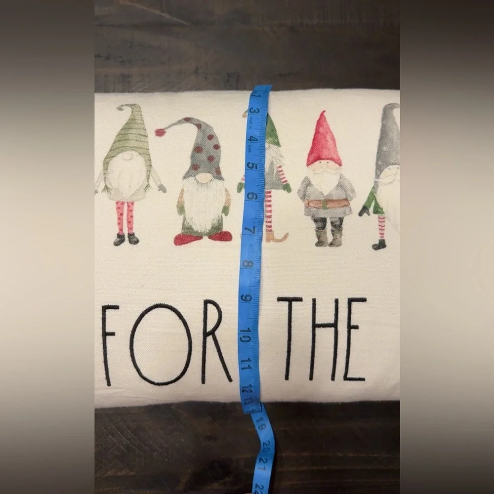 Rae Dunn Gnome For The Holidays Home Accent Throw Pillow Christmas Holiday Decor